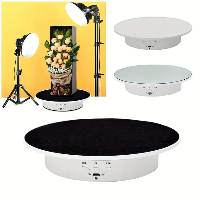 Elegant electric swivel stand Velvet - Automatic swivel stand with load capacity up to 8 kg for photographic products