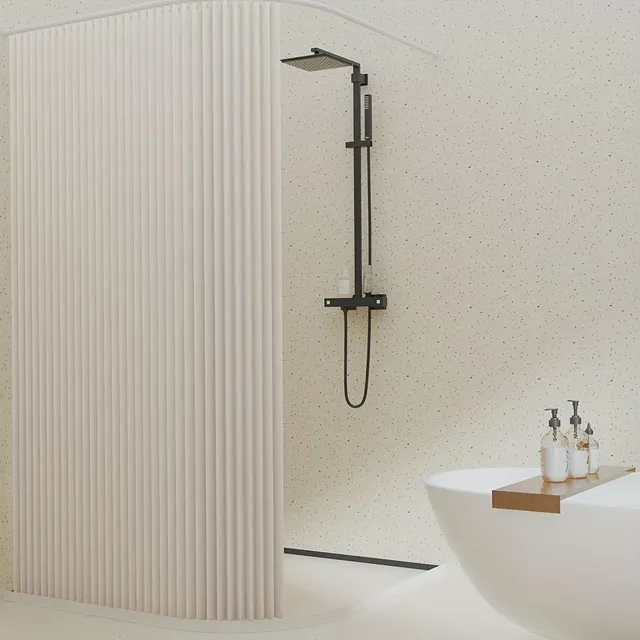 1 pcs Foldable bathroom wall - dry and wet zone, toilet, hotel