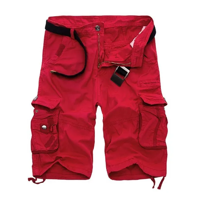 Men's cargo shorts with belt in various colours