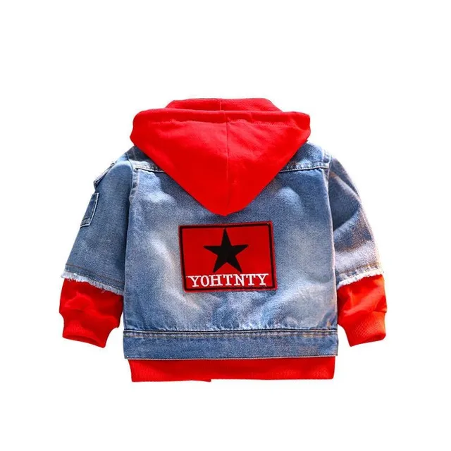 Boy Girl Denim Jacket Gyerek kabát Gyerekek felső ruhák Top Ruha Tavaszi Ősz Fiú Sportruha Hood gyerekeknek 1-6T