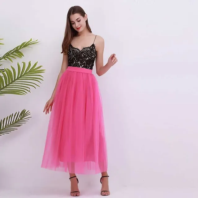 Women's tulle maxi skirt