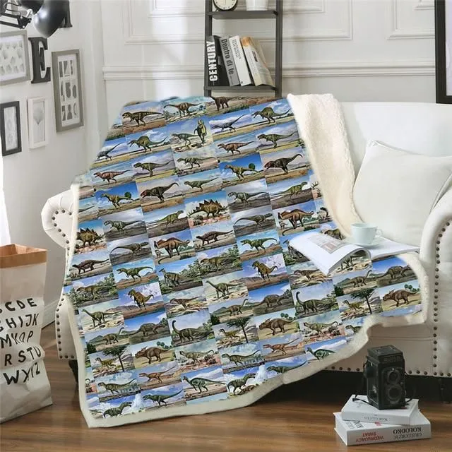 Blanket with dinosaurs