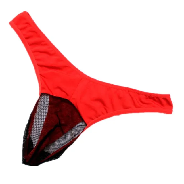 Sexy síťovaná pánská tanga Red One Size