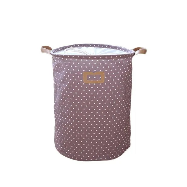 Laundry basket with polka dots