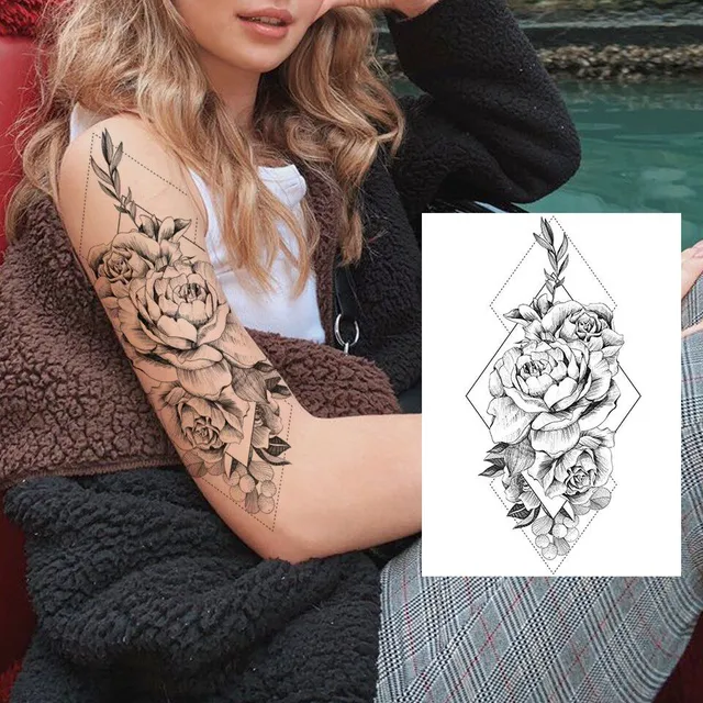 Sexy floral temporary tattoos for women