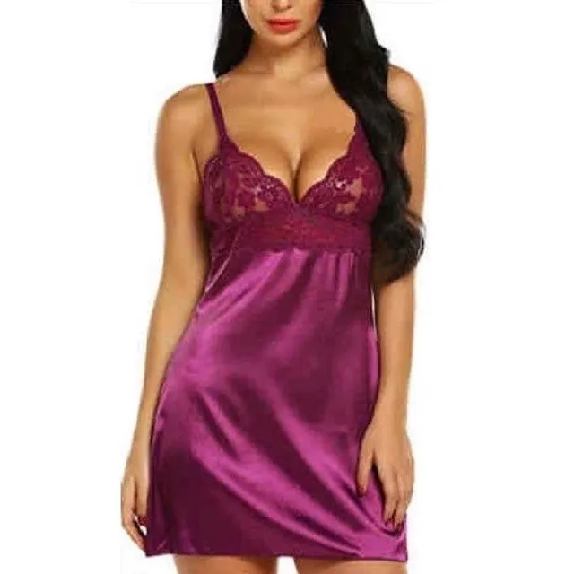 Women's nightgown and thong red Blue