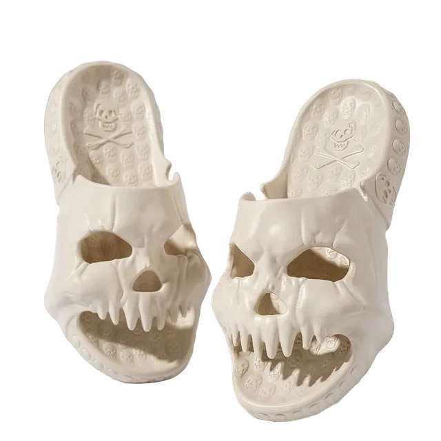 Design slippers with skull