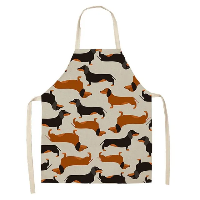 Kitchen apron with dog pattern