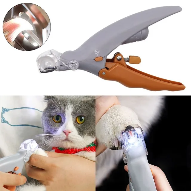 Professional claw scissors with LED lighting