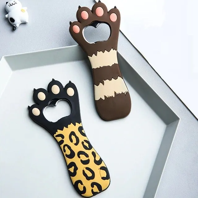 Bottle opener in the shape of a paw