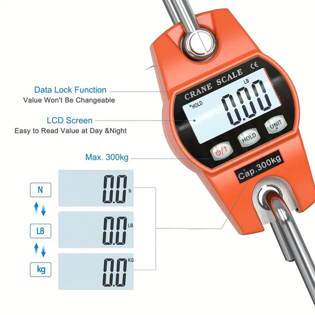 Weight Sf-916 300 kg - Highly accurate with a large load capacity, ideal for industrial cranes, smart lift, orange