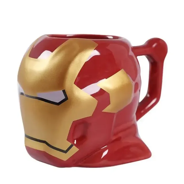 Cup in the shape of a comic book superhero