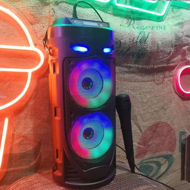 30W Bezdrátový Bluetooth reproduktor s mikrofonem pro karaoke