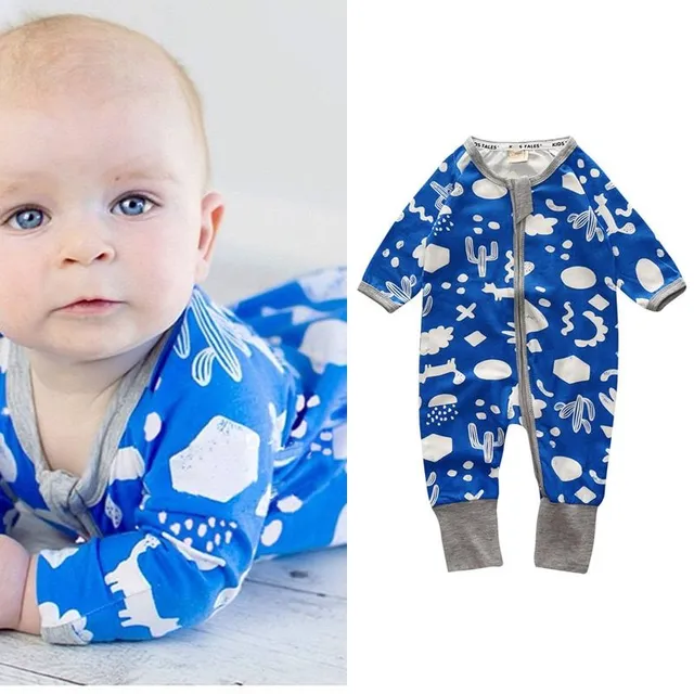 Novorozenecké přechodné dupačky / pyžamo s motivem pro chlapce