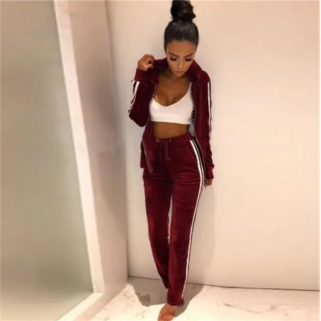 Ladies suede tracksuit Alma