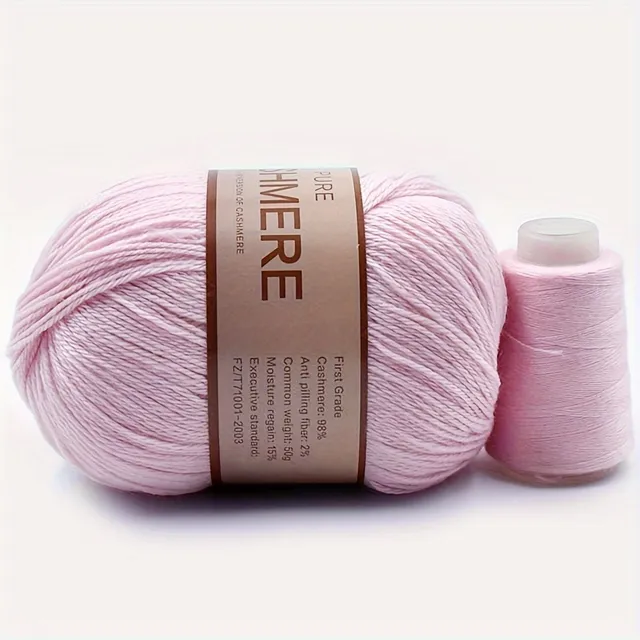 Beautiful 98% cashmere yarn for hand knitting and crochet - soft and suitable for machines - ball for scarves, sweaters and more