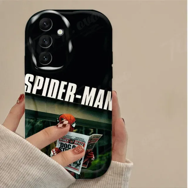 Husă de silicon trendy cu imagini ale eroului preferat Spider-Man pentru telefoanele Samsung Galaxy