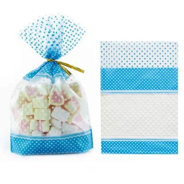 Creative open plastic gift bags 50 pieces