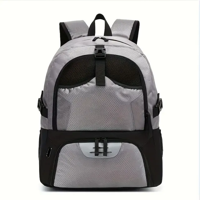 Universal sports backpack for youth and adults - Basketball, football, fitness, hiking, travel - with separate shoe space