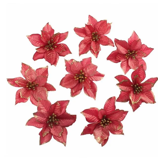 Poinsettia for tree 10 pieces