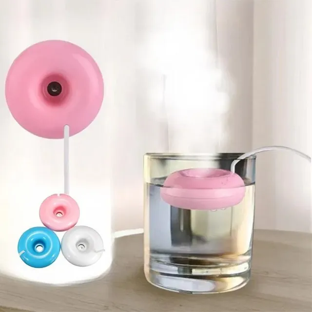 Stylový a trendy zvlhčovač vzduchu ve tvaru Donut s různými polevami