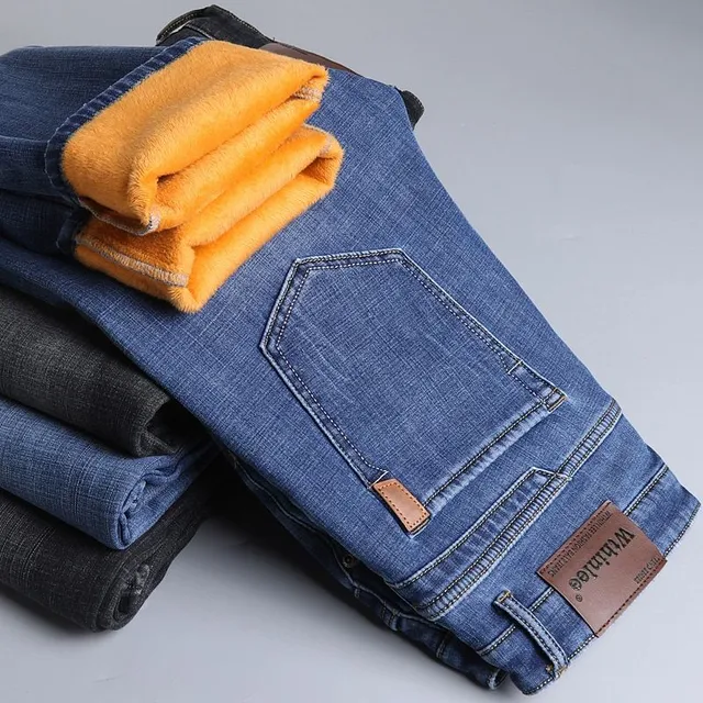 Men's winter warm jeans with plush lining Bernest