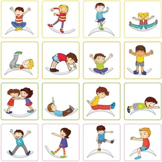 Placă de echilibru din lemn pentru copii - diferite culori