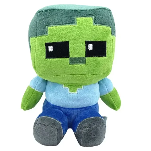 Teddy toys in the execution of characters from the popular Minecraft game