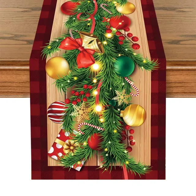 Vánoční ubrus z polyesteru na ozdobu domova - různé varianty