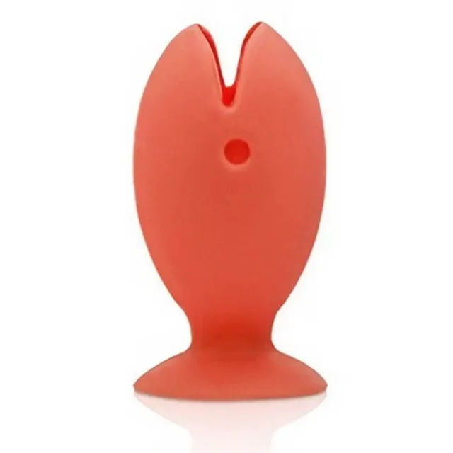 Cute silicone toothbrush holder in the shape of a fish - multiple colour options