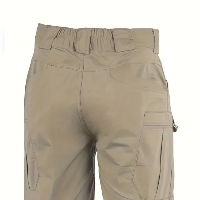 Male multifunctional tactical shorts - waterproof outdoor cargo shorts with pockets, ideal for hiking and trekking