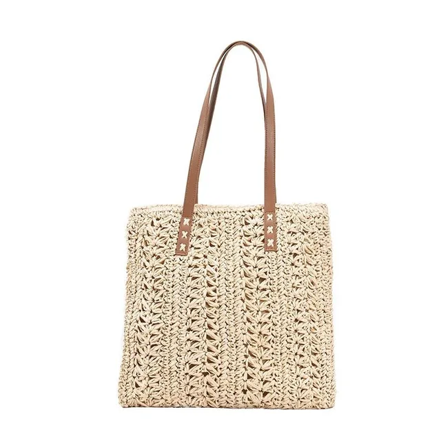 Women's stylish modern classic beach bag over shoulder made of pleasant material