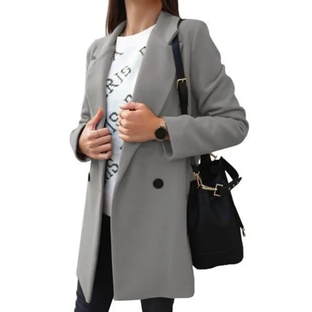 Women's elegant coat Clare grey m
