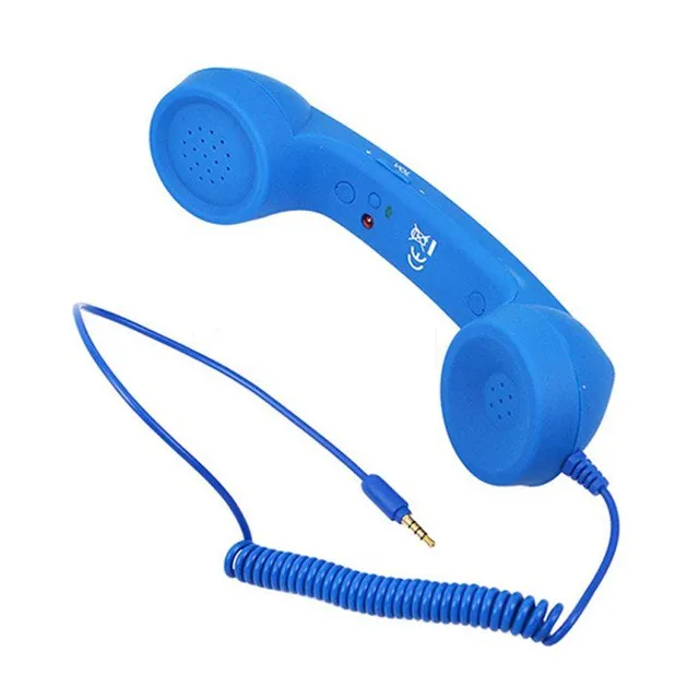 Retro sluchátko pro smartphony barva-modra