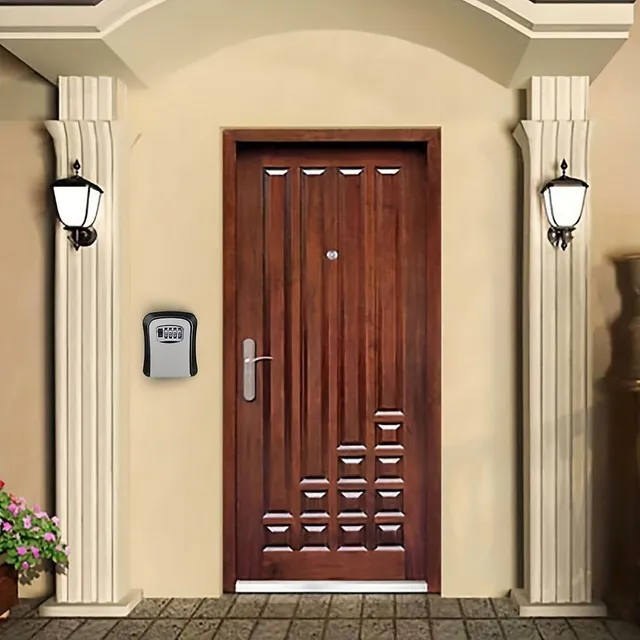Cufăr exterior pentru chei cu combinație - Cutie de securitate pentru chei pentru casă, mașină, hotel etc. - Rezistent la apă