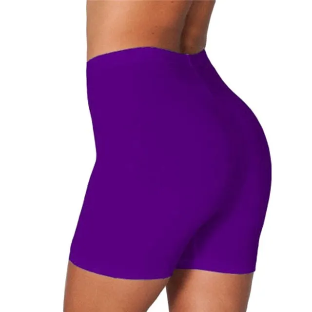 Stylish women's simple colourful short leggings biker shorts with high waist Leroi