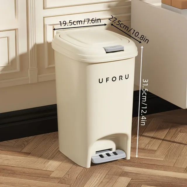 Large foot-operated, high-capacity waste bin