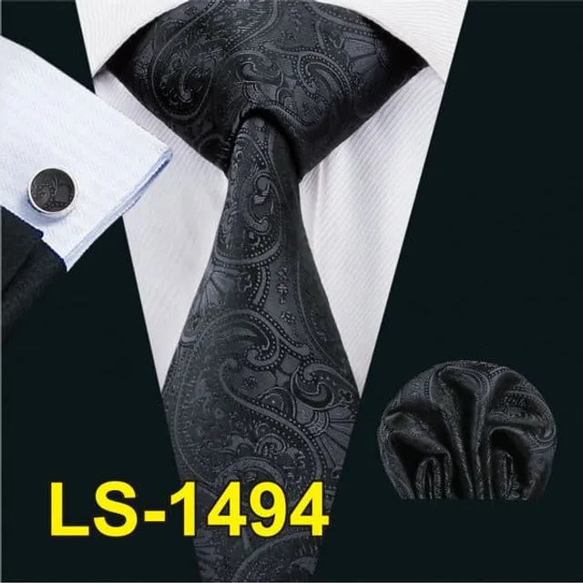 Bărbați set de luxos de cravate, Handkerchiefs, Cuff link-uri