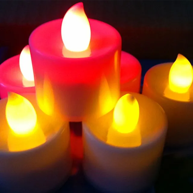 LED coloured candles - 6 colours