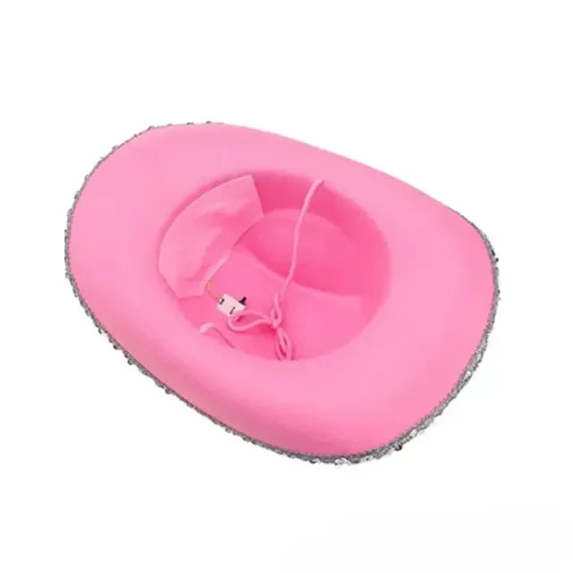 Children's cowboy pink hat with crown