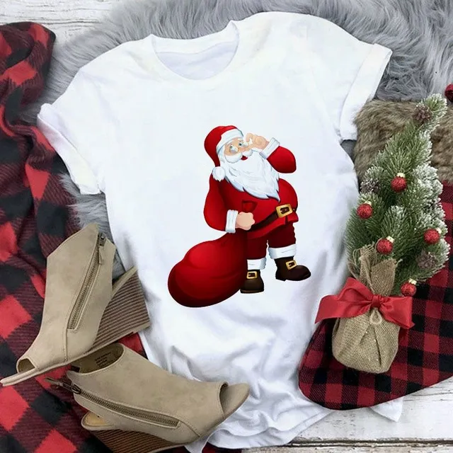 Koszulka damska z motywami świątecznymi