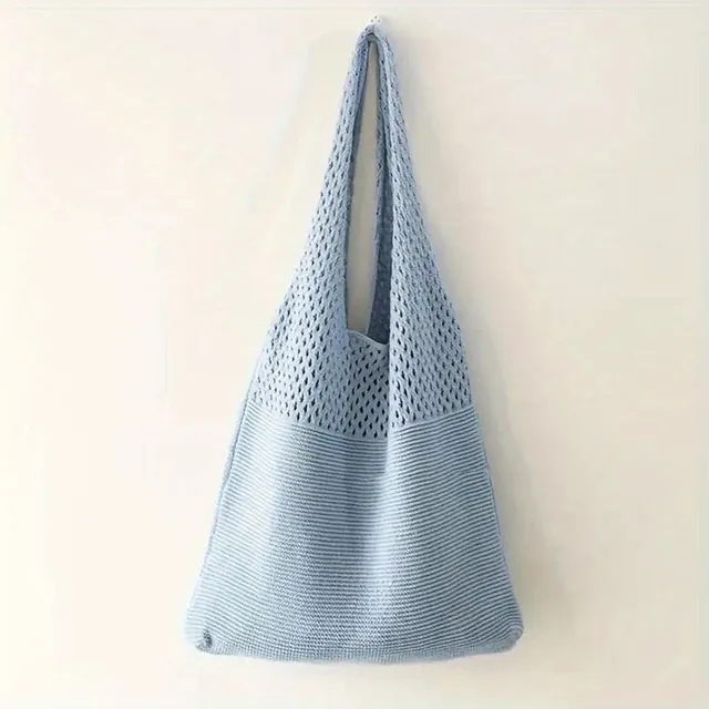 Knitted shopping bag for women - minimalist and universal design for everyday use