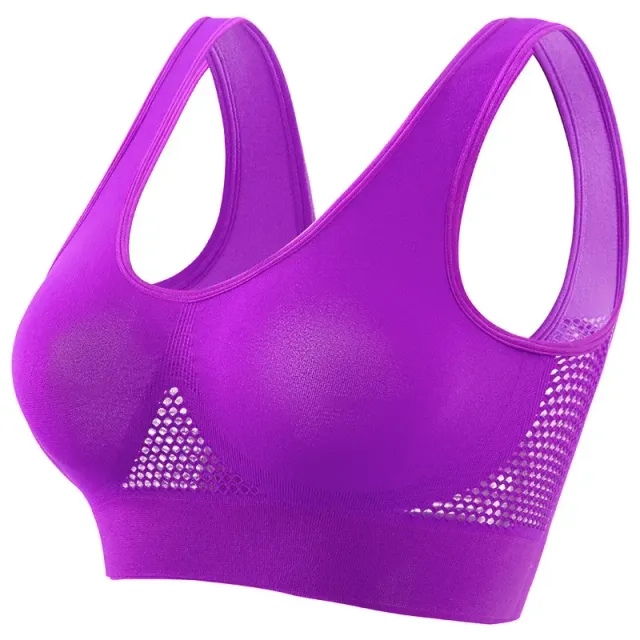 Women's breathable sports bra push-up without bones and pads