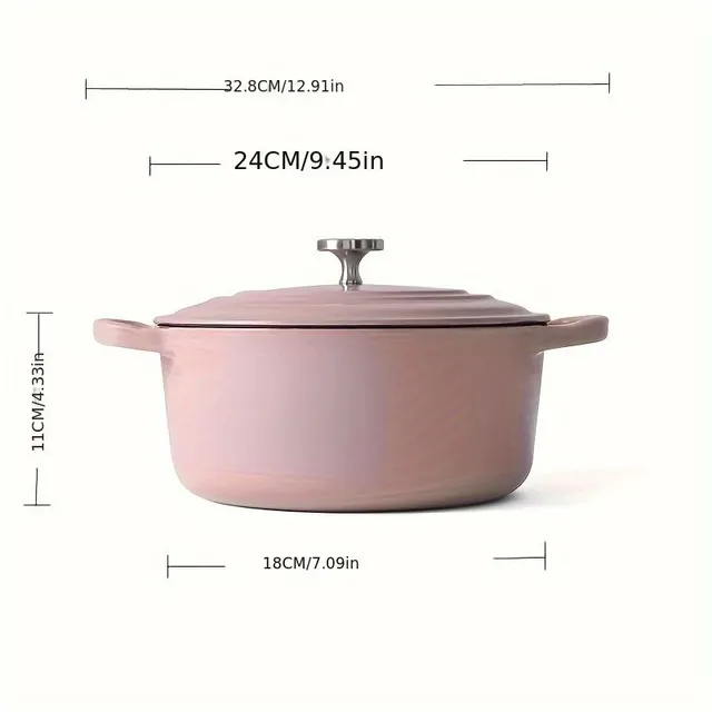 A versatile cast-iron pot with non-sticky surface for induction