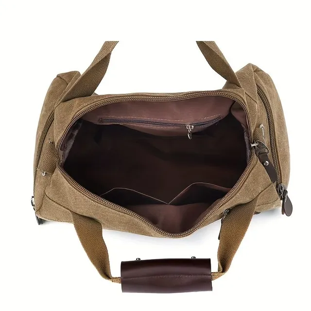 Plátěná pánská messenger taška - Odolná proti opotřebení a poškrábání, batoh přes rameno na cesty