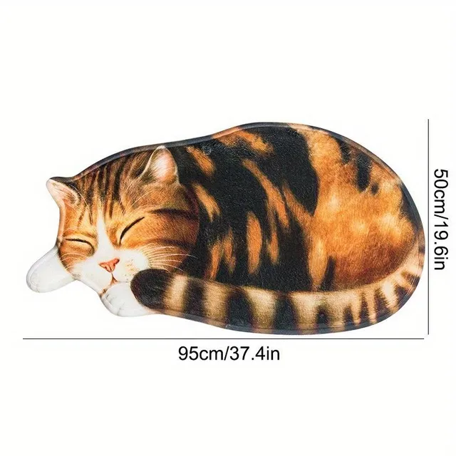 Smooth, fast-drying and anti-slip pad with cat pattern