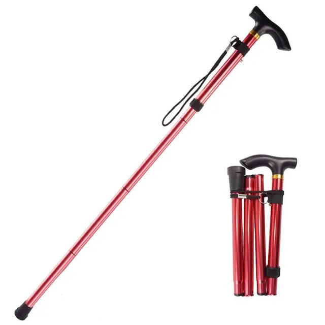 Folding aluminium hiking sticks for seniors, telescopic