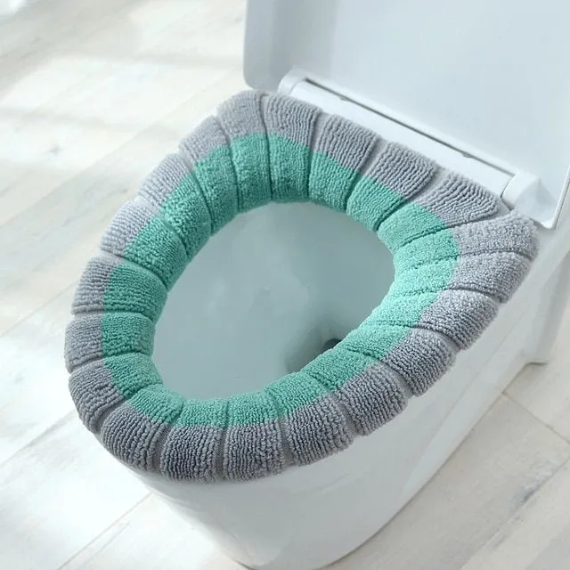 Fluffy plush toilet seat covers