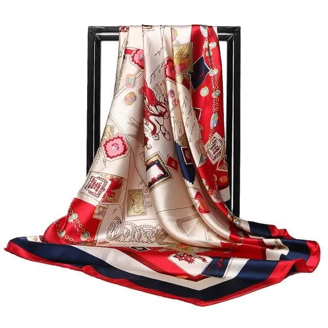 Ladies luxury square scarf