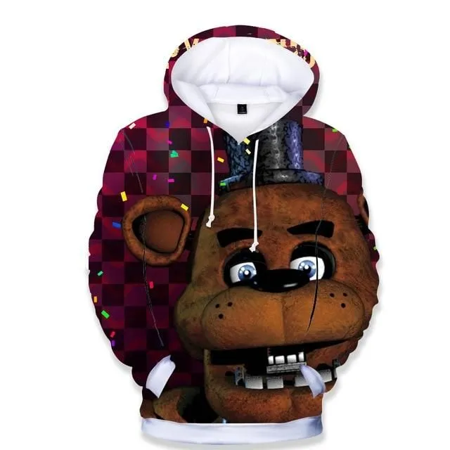 Children's colourful sweatshirt with print Five nights at Freddy's